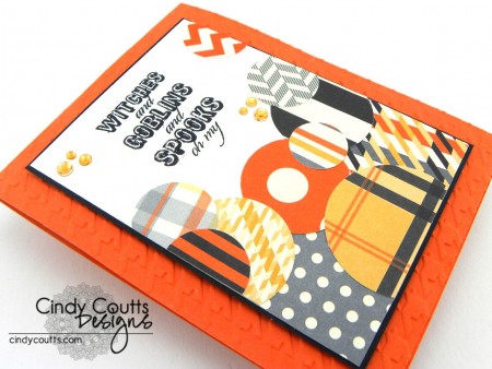 Halloween Circles Card Side View